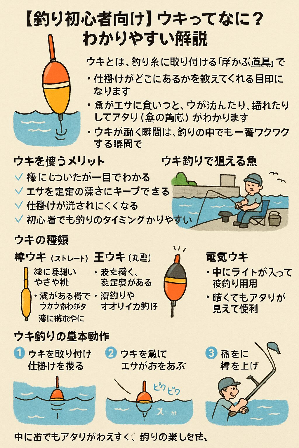 【釣り初心者向け】ウキってなに？わかりやすい解説。釣太郎