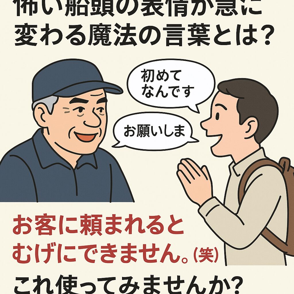 「怖い船頭」の表情がパッと変わる魔法の言葉とは？ 「初めてなんです」「お願いします」で一気に距離が縮まる【初心者向け渡船ガイド】釣太郎