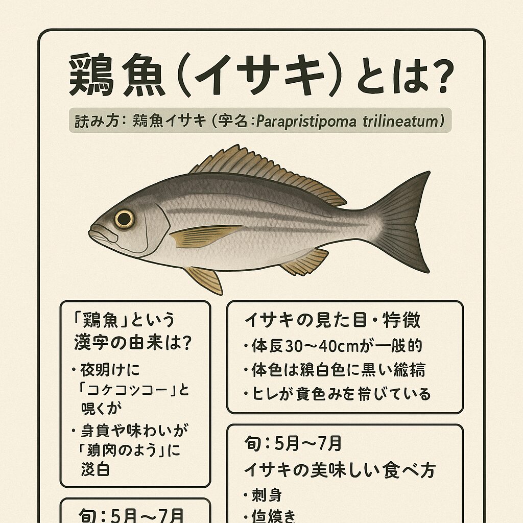 「鶏魚（イサキ）」ってどんな魚？名前の由来・特徴・食べ方まで徹底解説【旬の美味魚】釣太郎