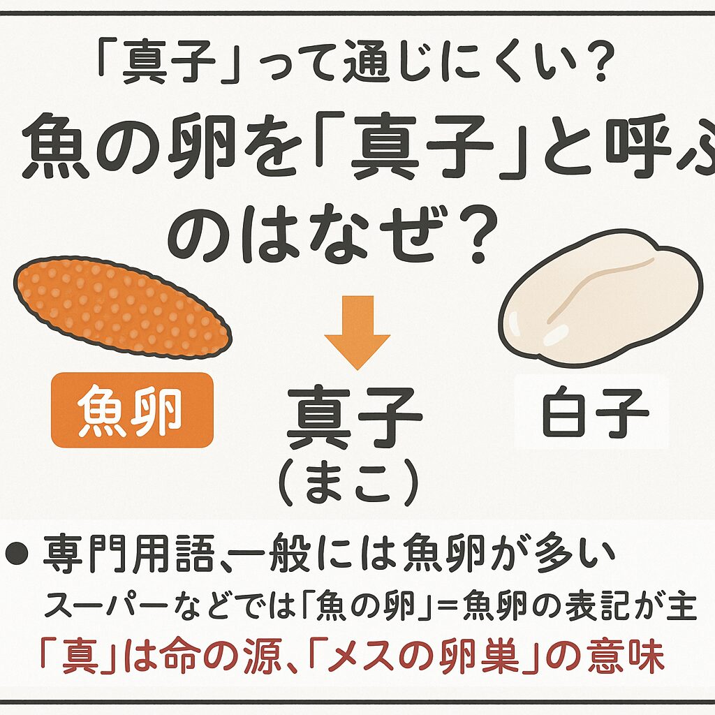真子は専門用語、魚卵は一般用語 ― どちらも正しいが目的で使い分けを！釣太郎