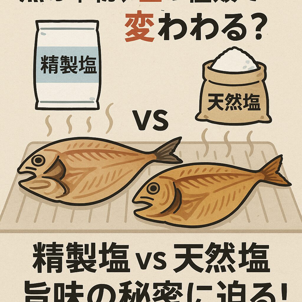 魚の干物、塩の種類で味が変わる？精製塩 vs 天然塩、旨味の秘密に迫る！釣太郎