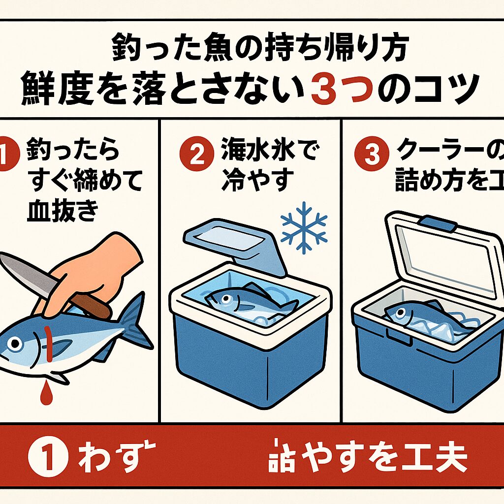 釣った魚を美味しく持ち帰る3つのコツ｜鮮度を落とさないための鉄則。釣太郎