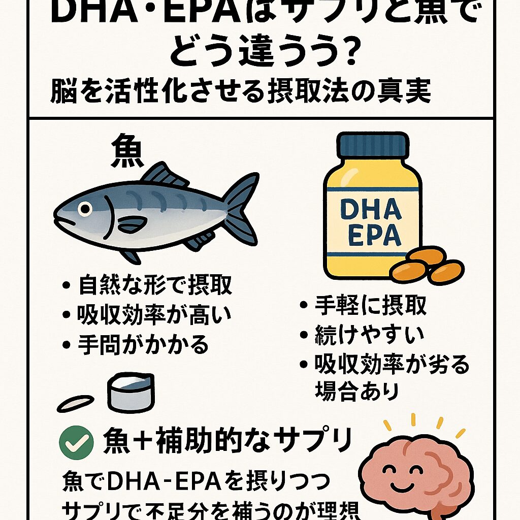 DHA・EPAはサプリと魚でどう違う？ 脳を活性化させるならどちらが効果的？徹底比較！釣太郎