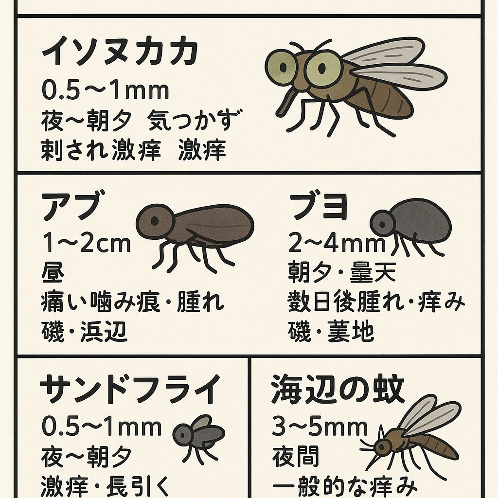 「海の蚊」と「陸の蚊」の違い説明。釣太郎