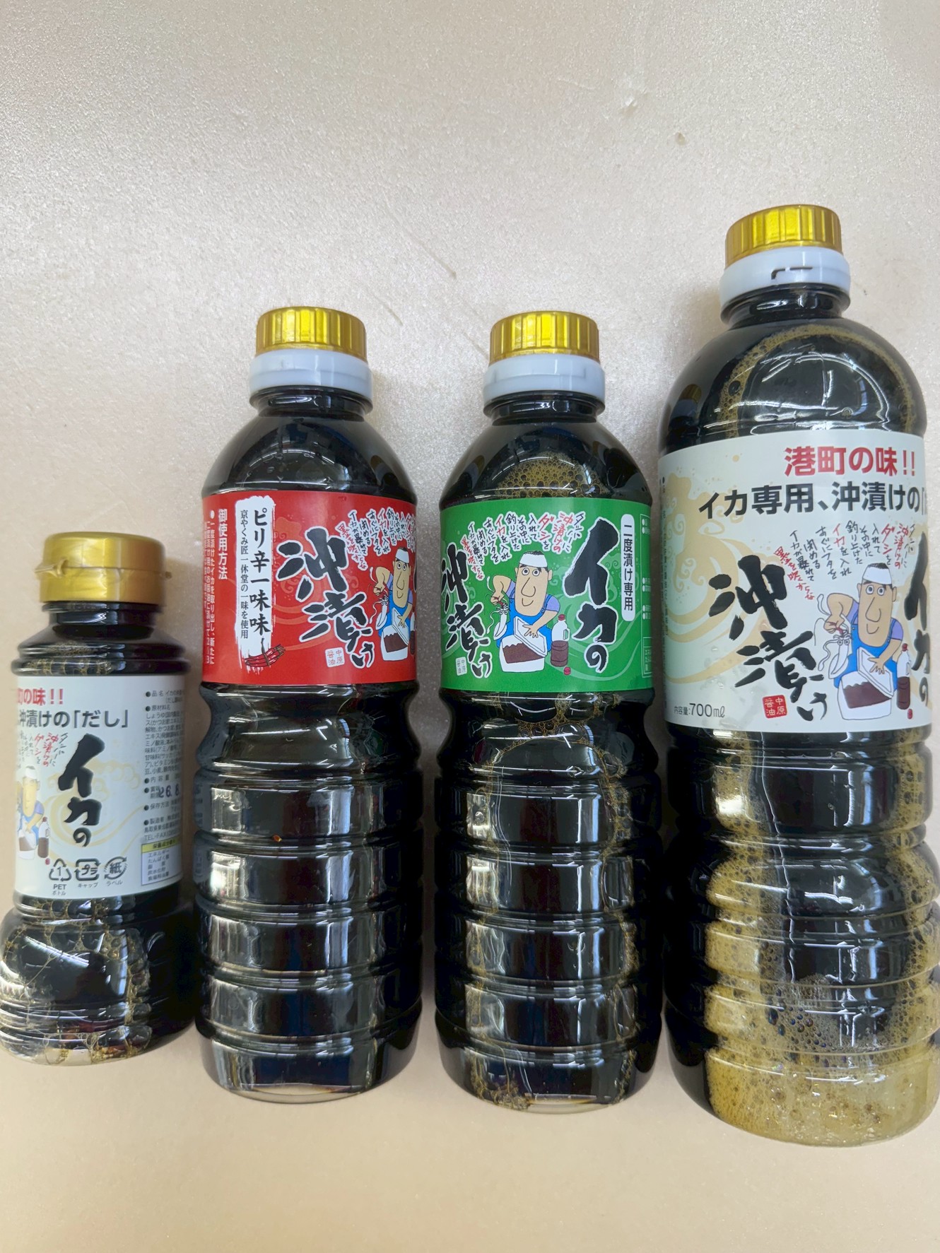 イカ沖漬け売れています。アカイカ（剣先イカ）が釣れる限定商品。釣太郎