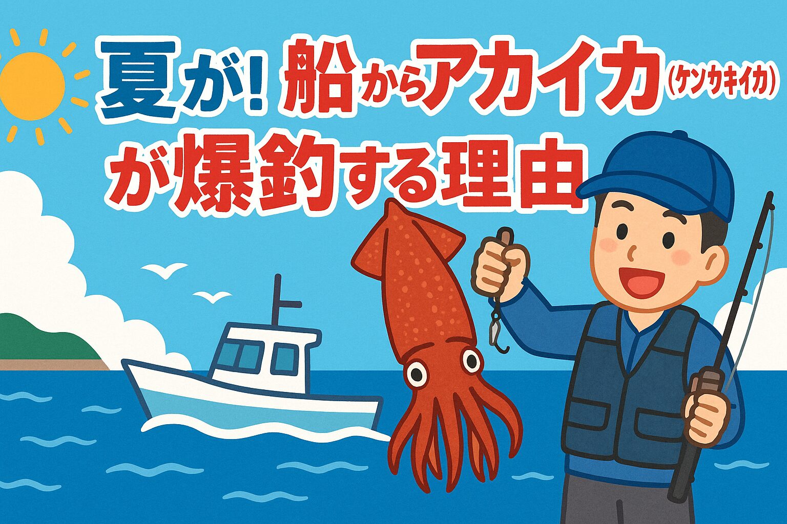 【徹底解説】夏が旬！船からアカイカ（ケンサキイカ）が爆釣する理由と、他の季節の真実！釣太郎