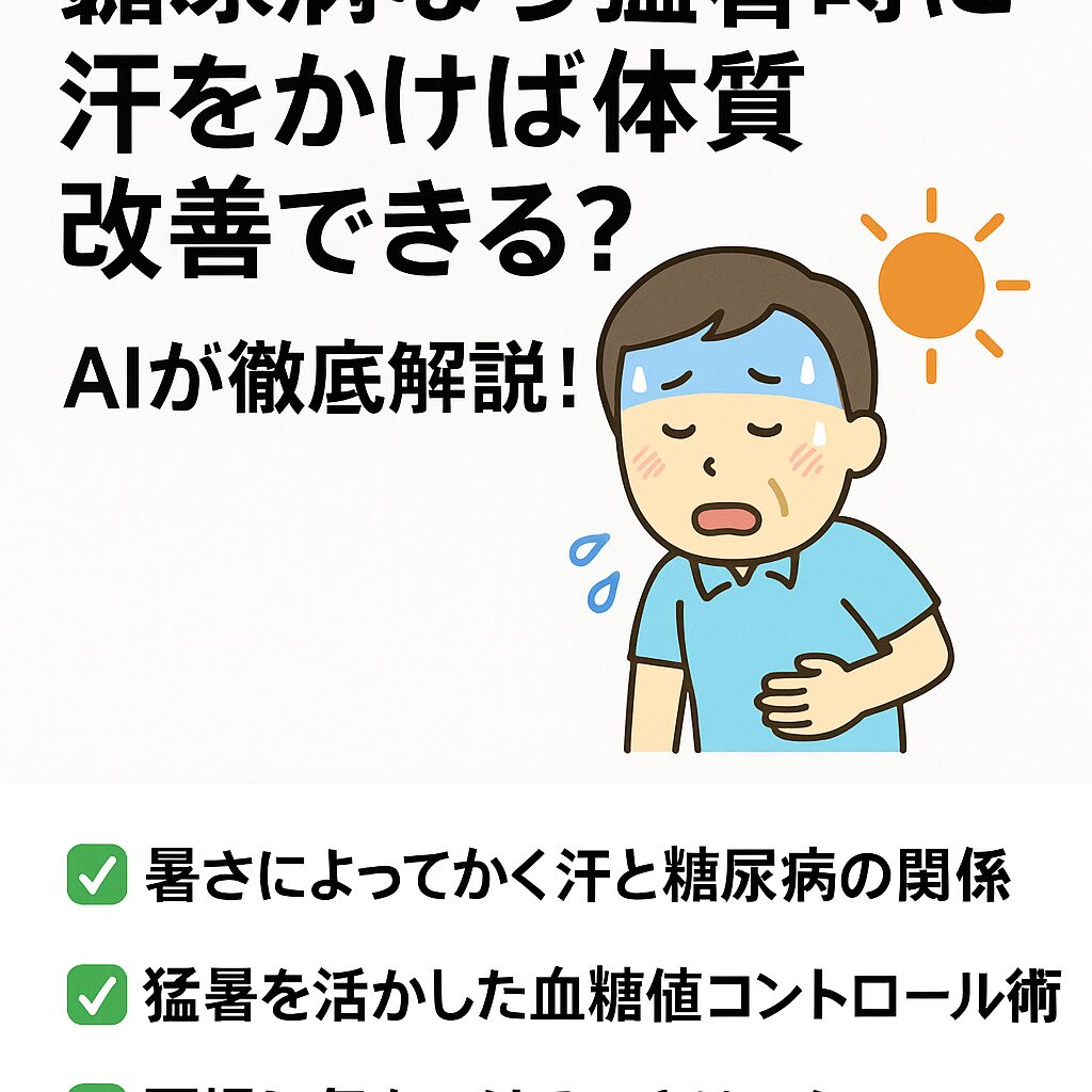 糖尿病なら猛暑時に汗をかけば体質改善できる?AIが教える、夏の暑さを活かした賢い生活改善法.釣太郎