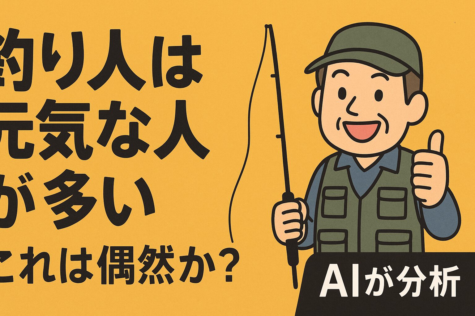 【釣り人はなぜ元気？】偶然じゃない！AIが解き明かす釣り人の健康と活力の秘密。釣太郎