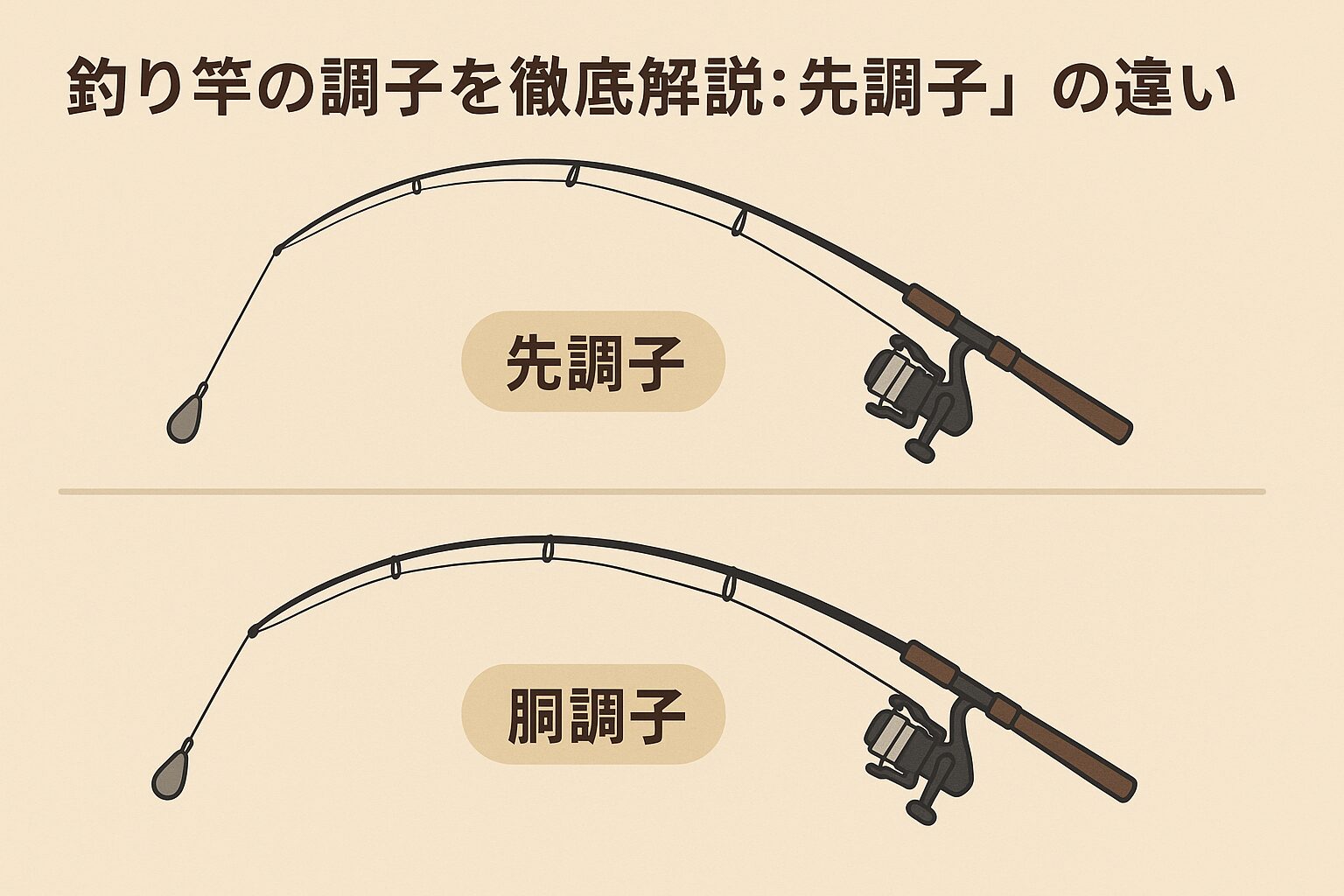 釣り竿の調子を徹底解説!「先調子」と「胴調子」の違いを知って釣果アップ!釣太郎