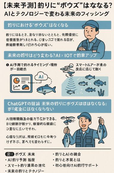 ChatGPTの結論：未来の釣りにボウズは「ほぼなくなる」が「完全にはなくならない」釣太郎