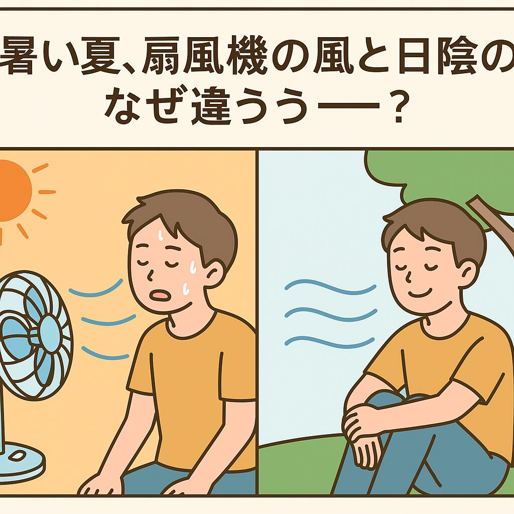 【暑い夏】扇風機の風と日陰の風はなぜ違う？自然の風が涼しく感じる本当の理由。釣太郎