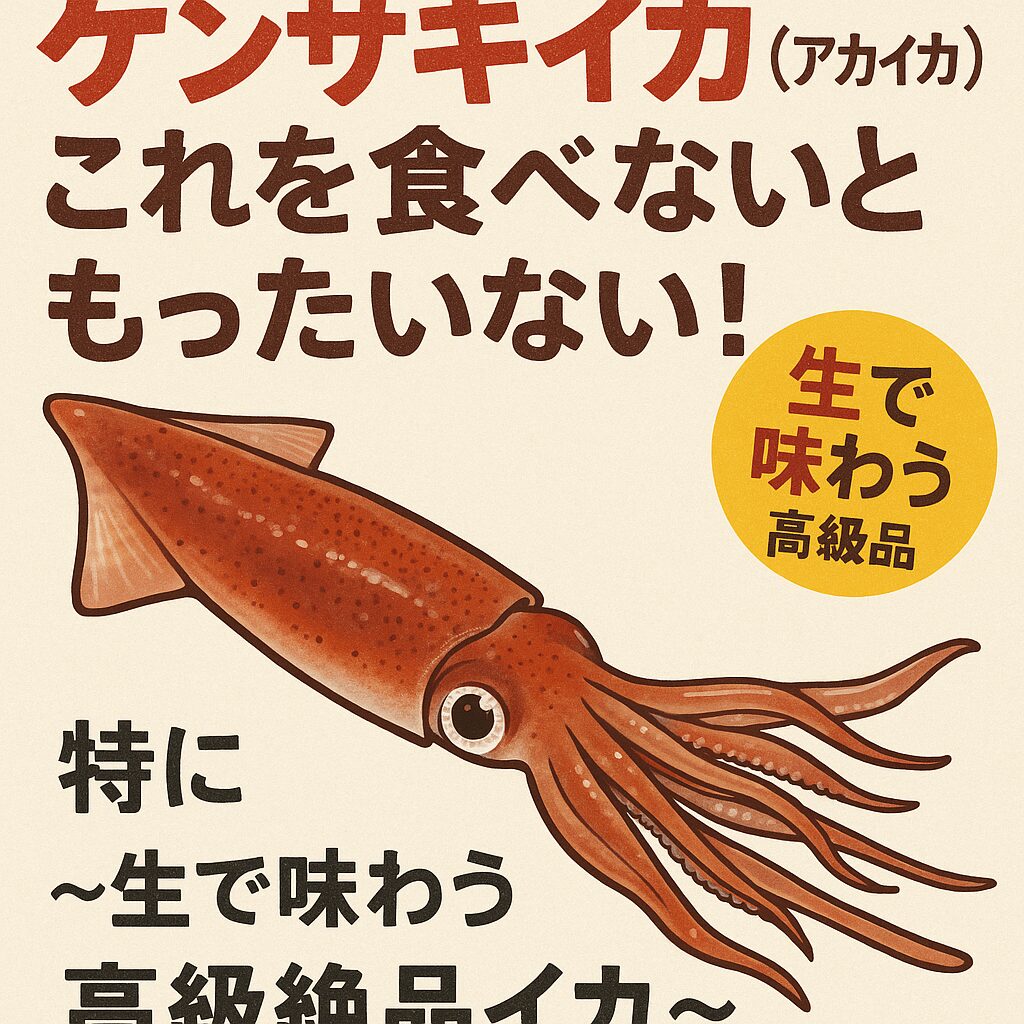 「食べなきゃ損!」それがケンサキイカ(アカイカ)
・夏の短い間しか味わえない、希少かつ絶品の高級イカ。釣太郎