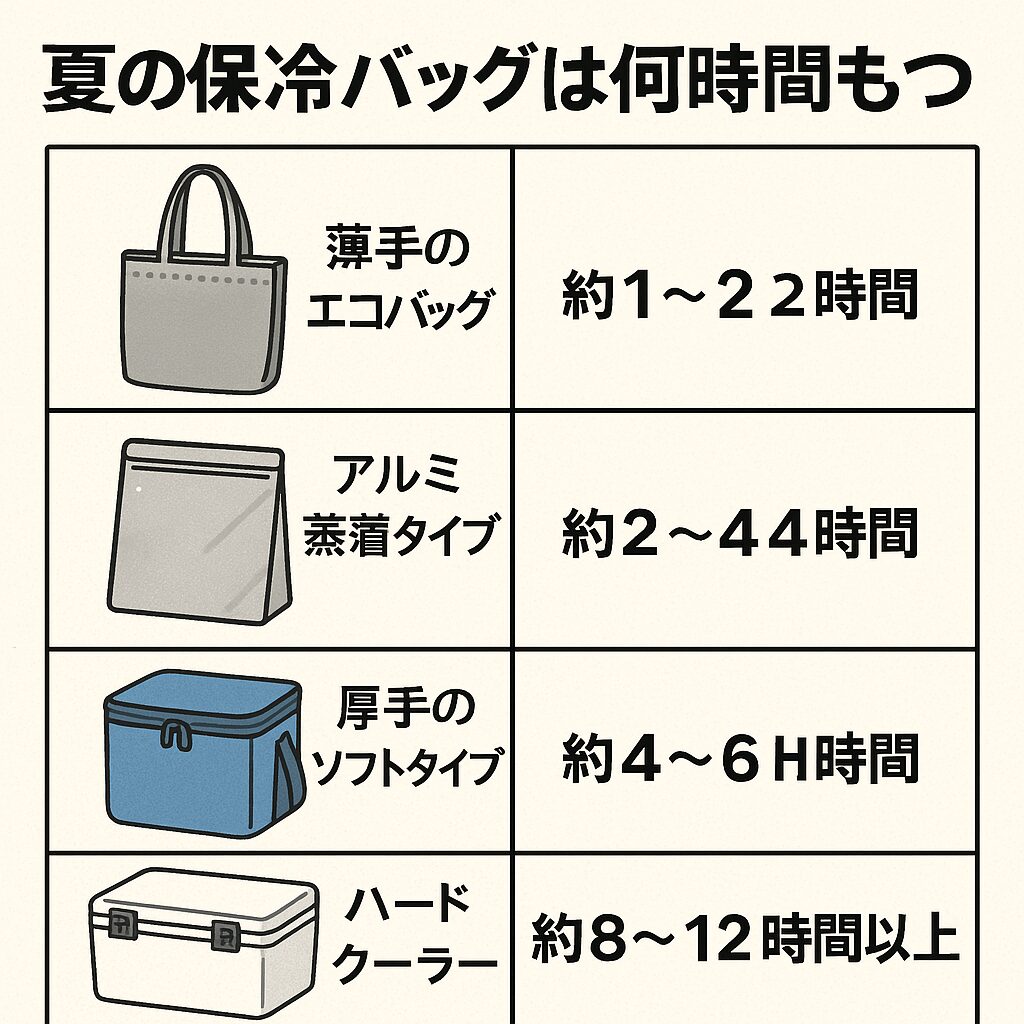 保冷バッグの保冷力は種類で大きく差がある(1~12時間以上)釣太郎