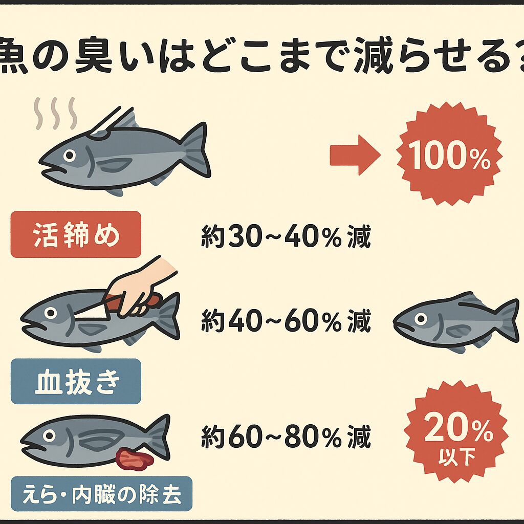 【魚の臭いはどこまで軽減できる？】 活締め・血抜き・鰓と内臓の除去による効果を徹底解説。釣太郎
