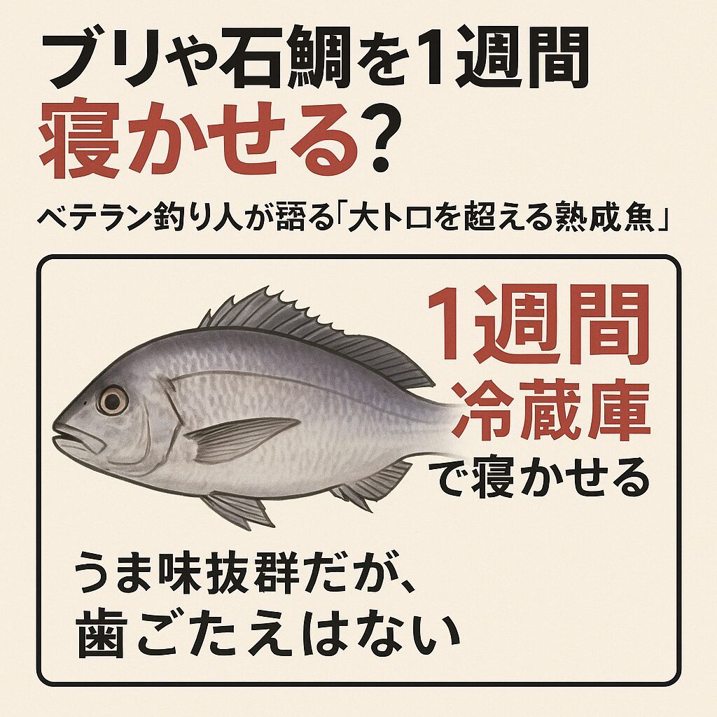 熟成ブリや石鯛は、舌の上でとろけるような甘味と濃厚な魚のコクが最大の魅力です。 大トロとは異なり、脂に“透明感”があり、胃もたれしにくいという特徴も。釣太郎