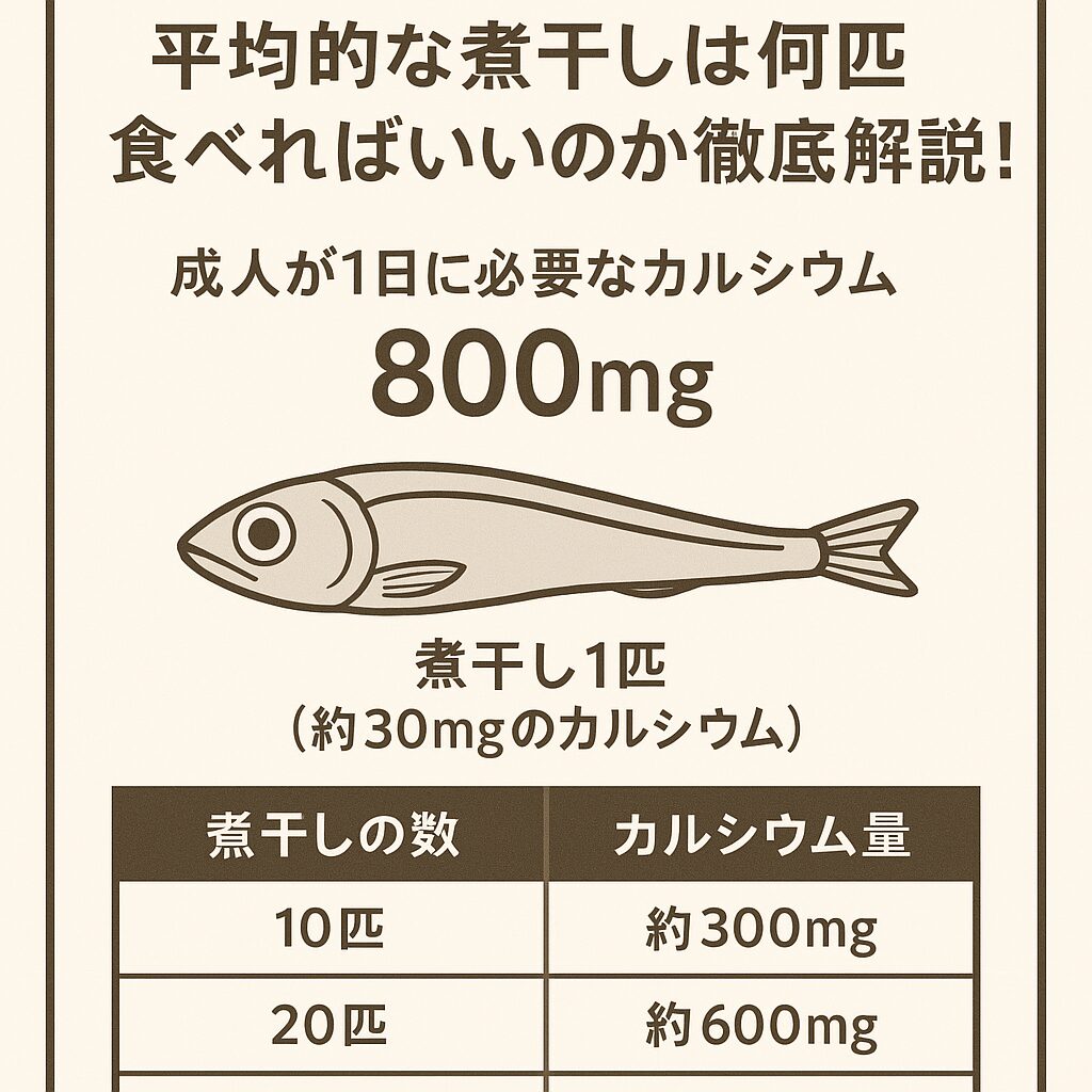 日本人はカルシウム不足?平均的な煮干しは何匹食べればいいのか徹底解説!釣太郎