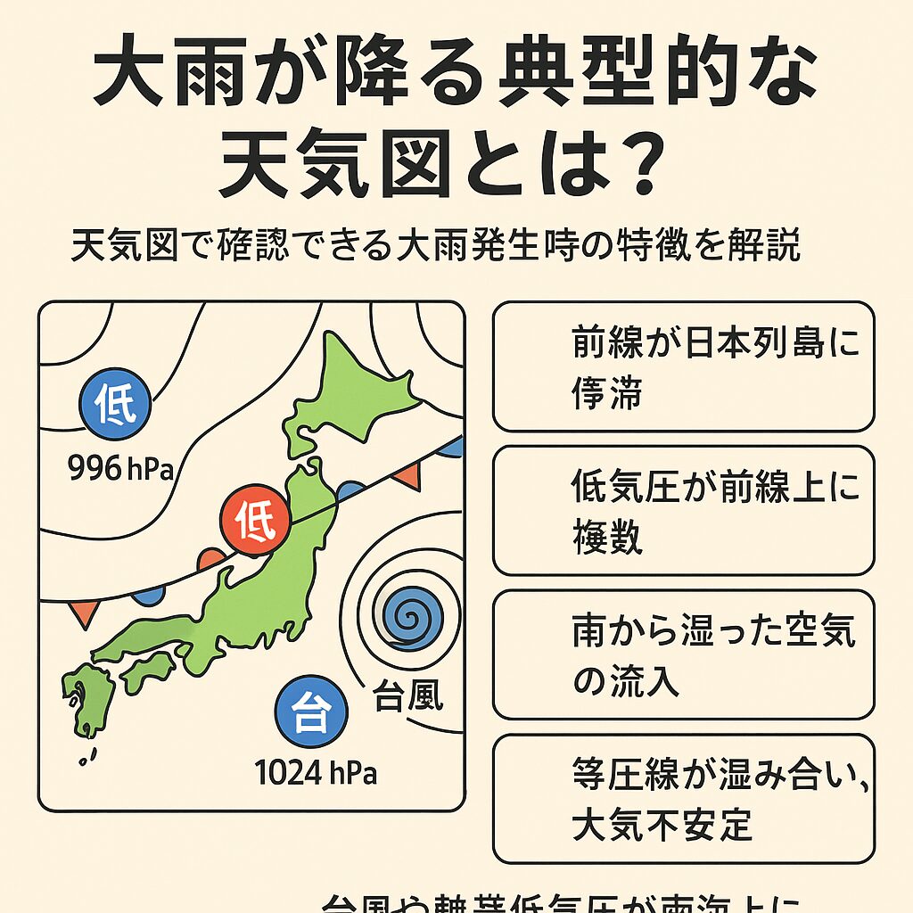 大雨が降る典型的な天気図とは?天気図から“危険な雨”を見抜く方法を徹底解説!釣太郎