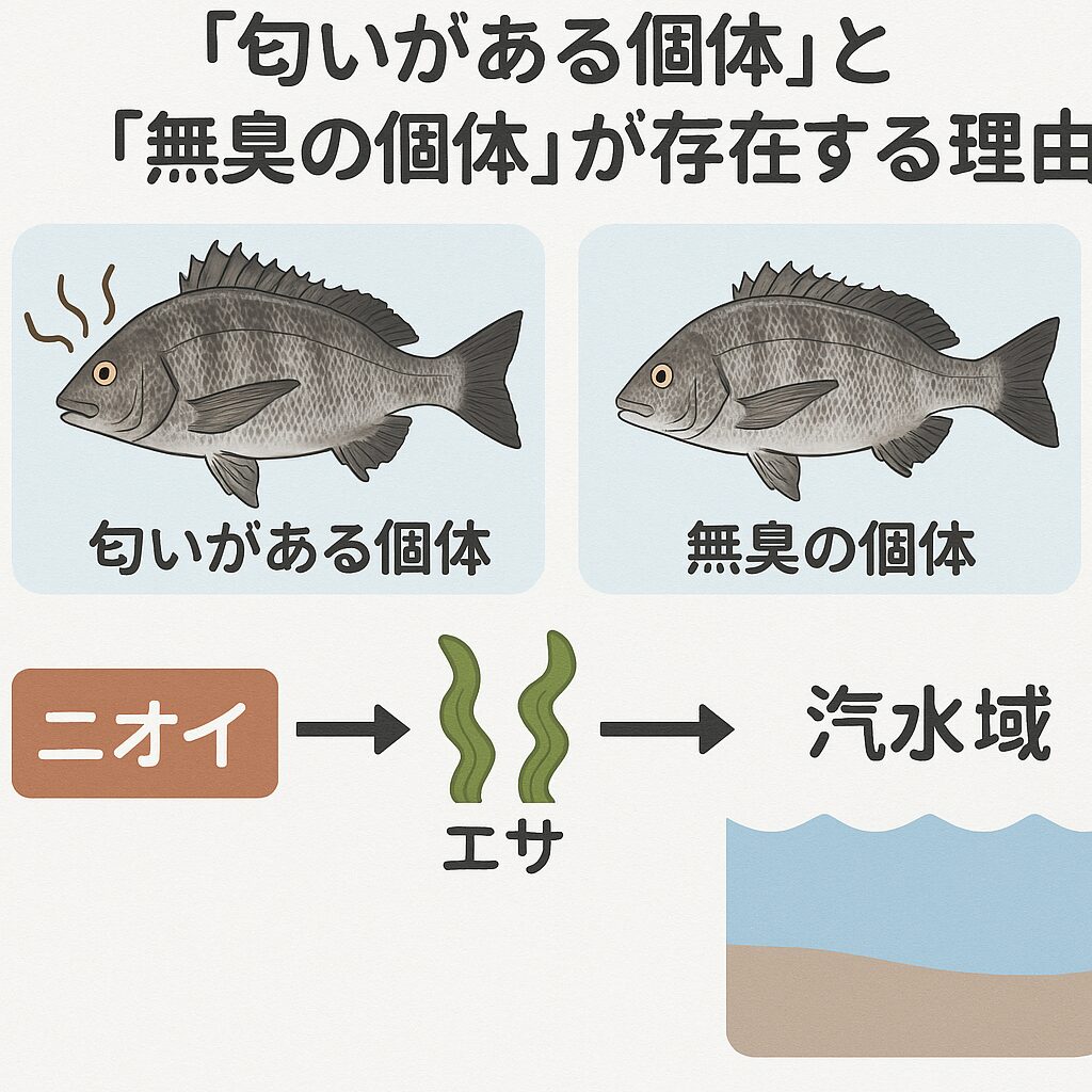 黒鯛（チヌ）に「匂いがある個体」と「無臭の個体」が存在する理由。釣太郎