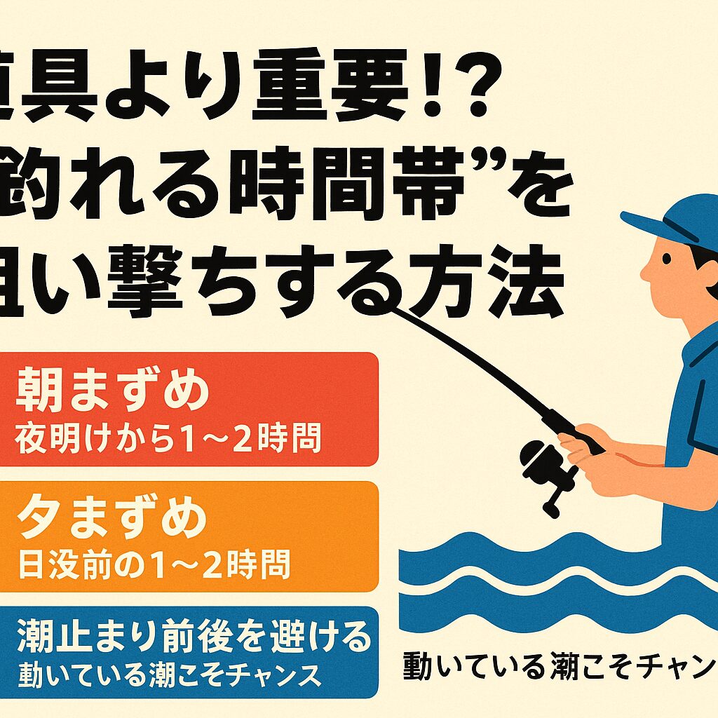 道具より重要！？“釣れる時間帯”を狙い撃ちする方法【釣果アップの裏ワザ】釣太郎