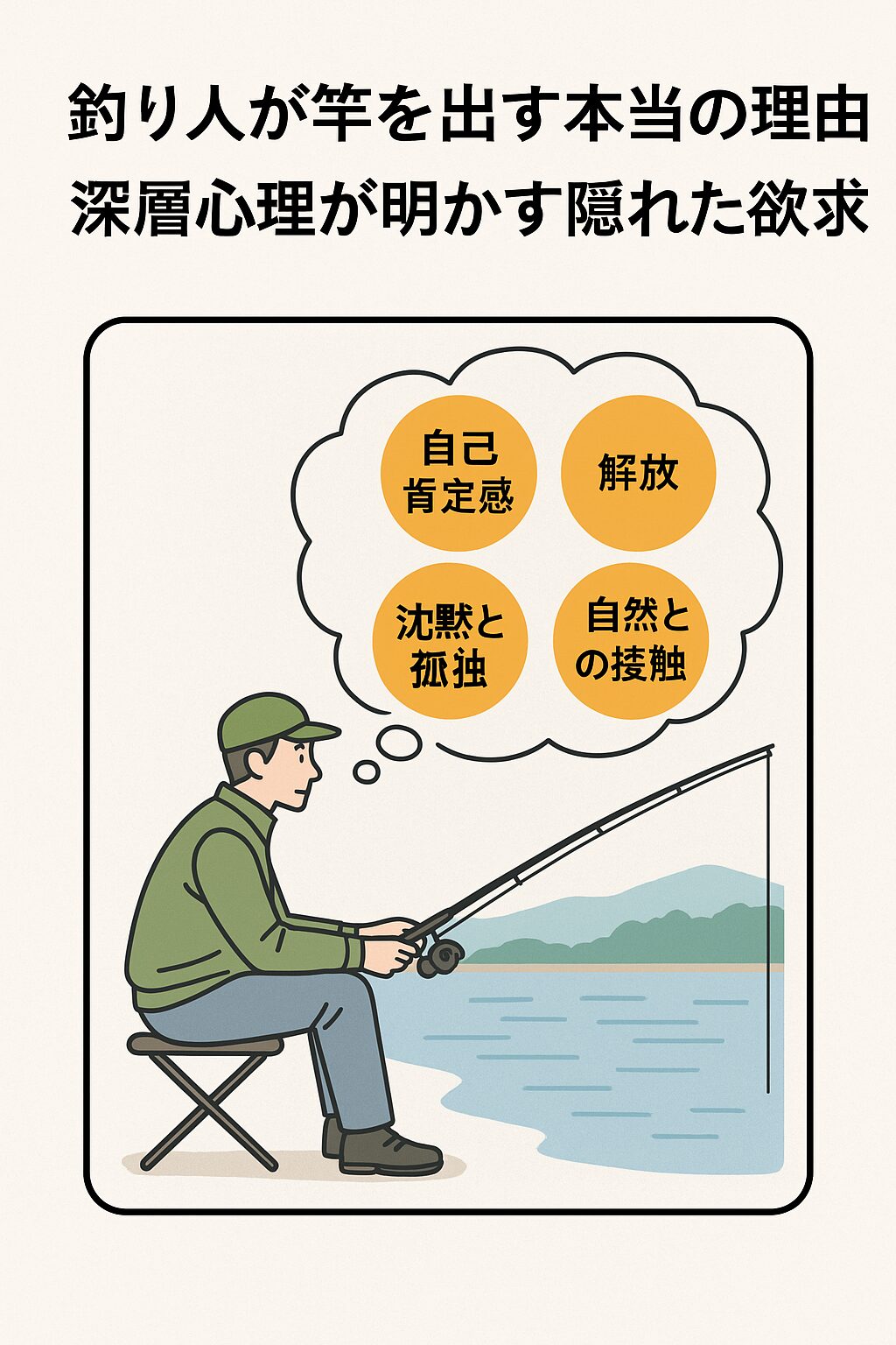 釣り人が竿を出す本当の理由：深層心理が明かす隠れた欲求。釣太郎
