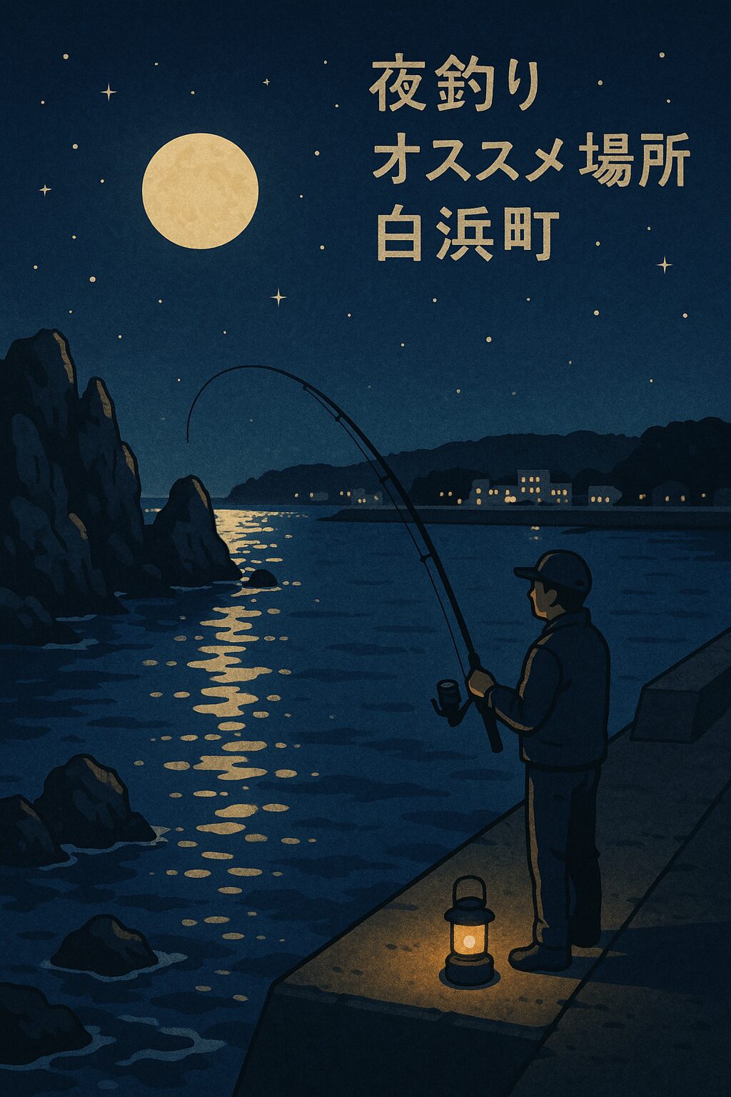 和歌山県白浜町で夜釣りオススメの場所。釣太郎
