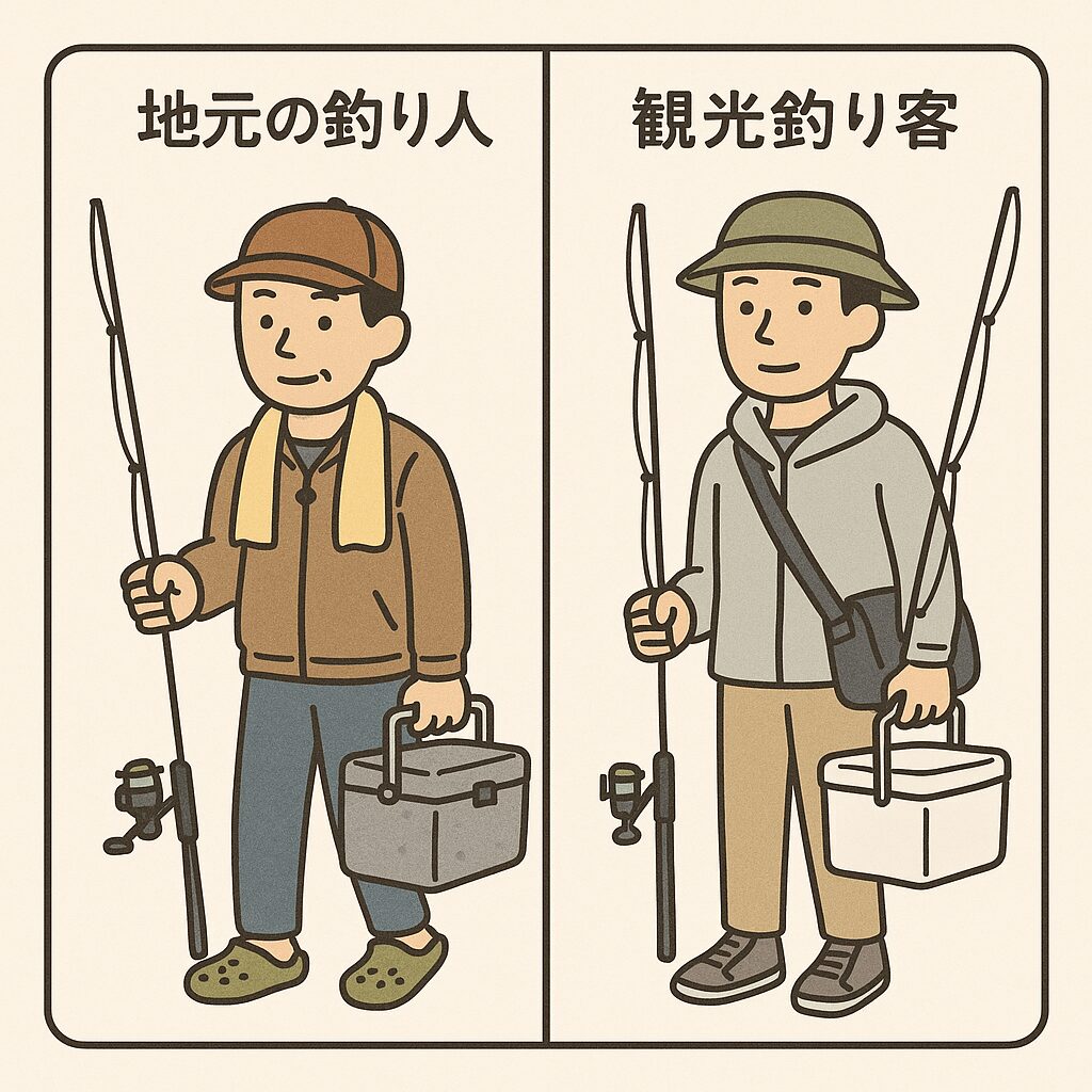 釣り人は服装と荷物で“地元 or 観光”はすぐに分かる!釣太郎