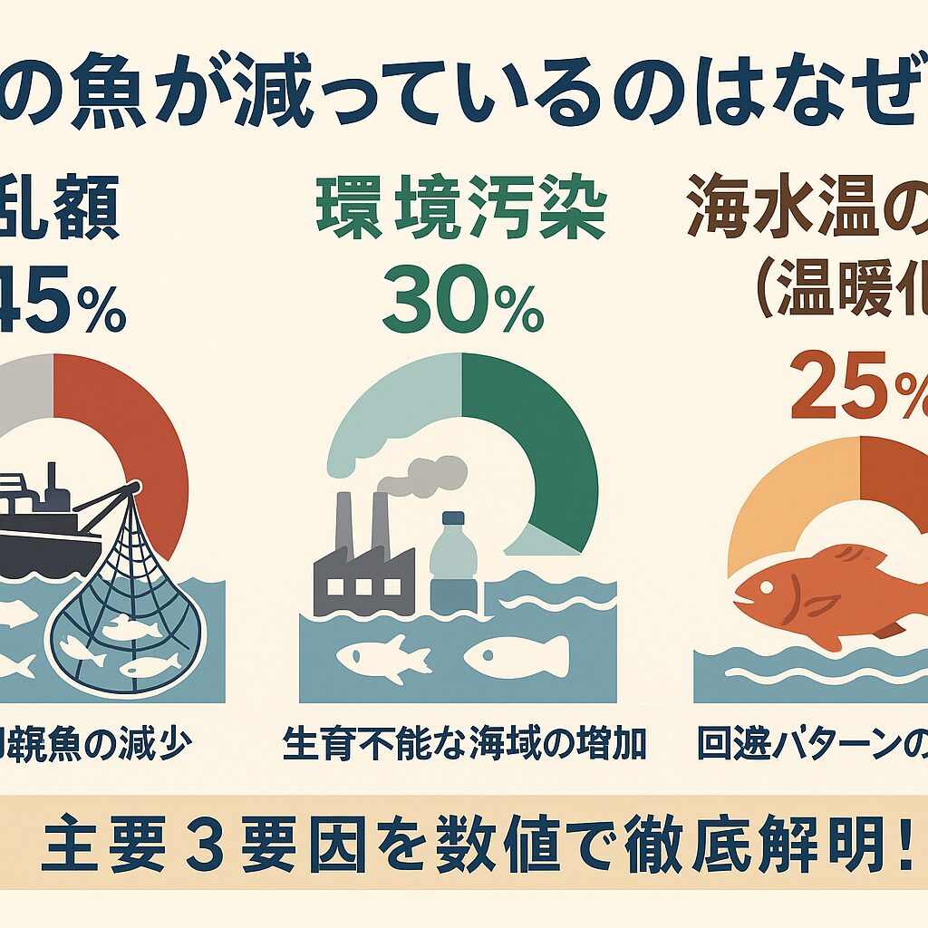 海の魚が減っているのはなぜか？ 乱獲・環境汚染・温暖化…主要3要因を数値で徹底解明！釣太郎