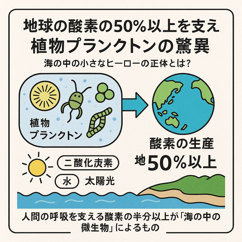 地球の酸素の50%以上を作っているのは「植物プランクトン」！？釣太郎