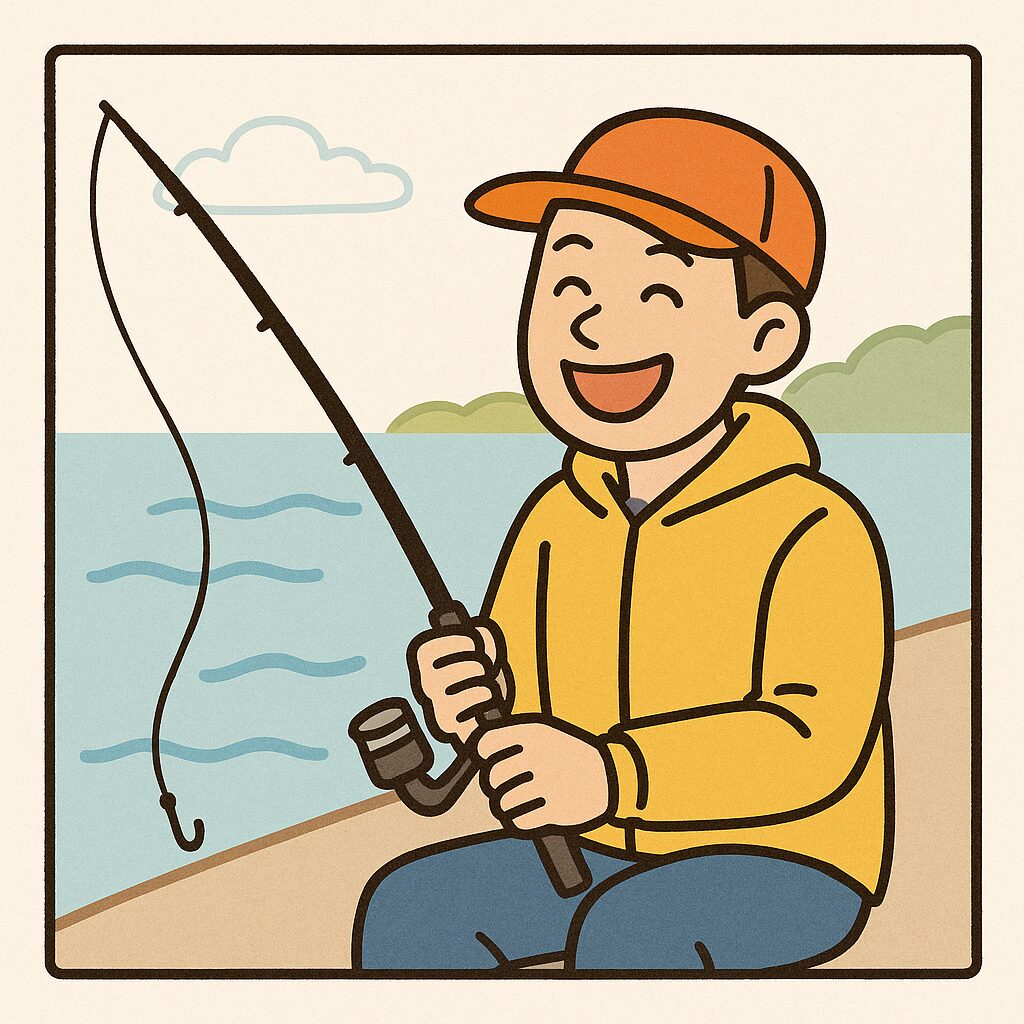 釣りの目的は魚から、楽しむという行為そのものに移行している。釣太郎