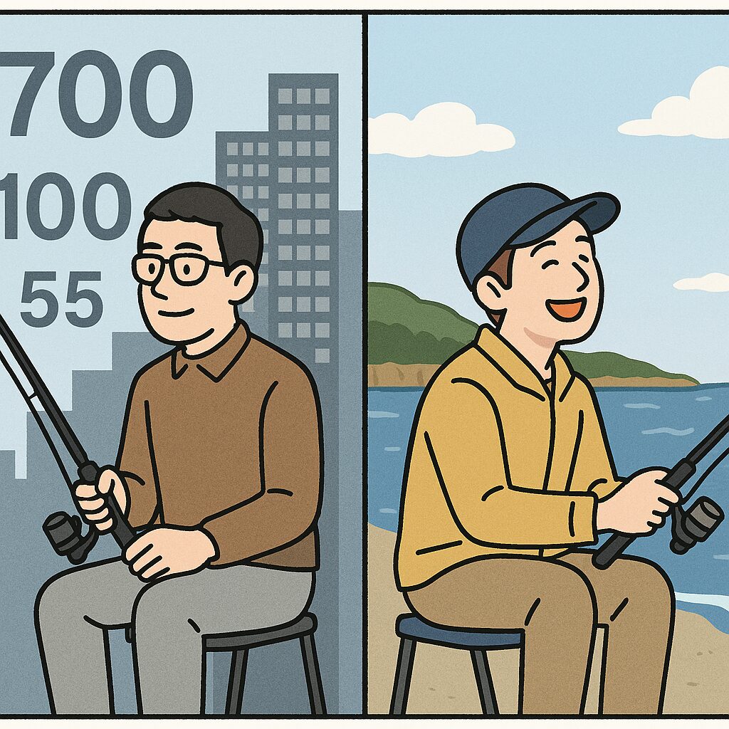 地元釣り人には理解できない、「釣れなくても満足する人」。ビルに囲まれ数値で圧迫されている都会人は、海を満喫し息抜きを最大の目的とする人も多い。釣り人は多種多様。釣太郎