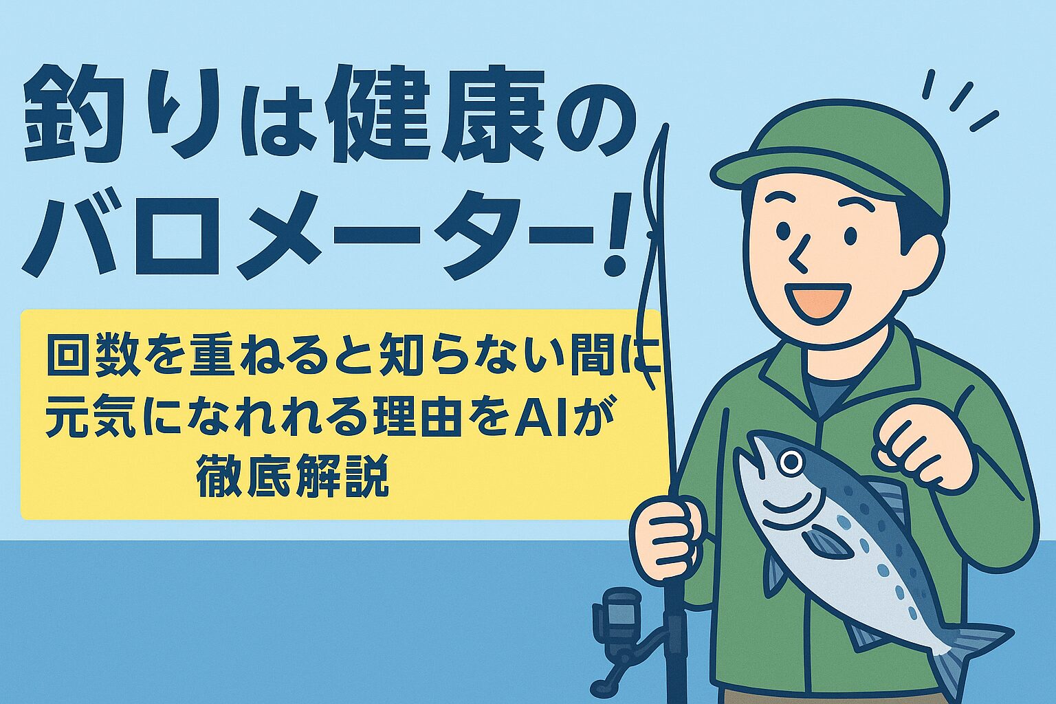 釣りは単なる趣味ではなく、自然の中で心身を整える「健康のバロメーター」です。
回数を重ねることで、気付かないうちに体調が良くなり、ストレスにも強くなります。
忙しい現代人にこそ、釣りを取り入れることで健康を取り戻すきっかけになるでしょう。釣太郎