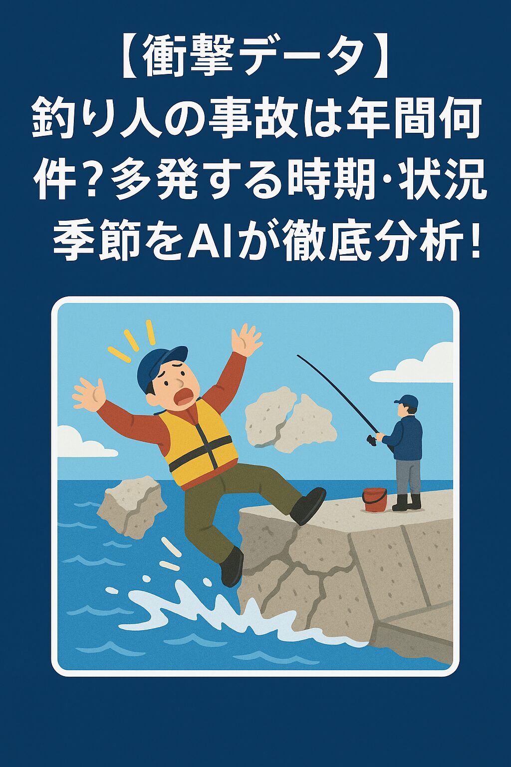 【衝撃データ】釣り人の事故は年間何件？多発する時期・状況・季節をAIが徹底分析！釣太郎