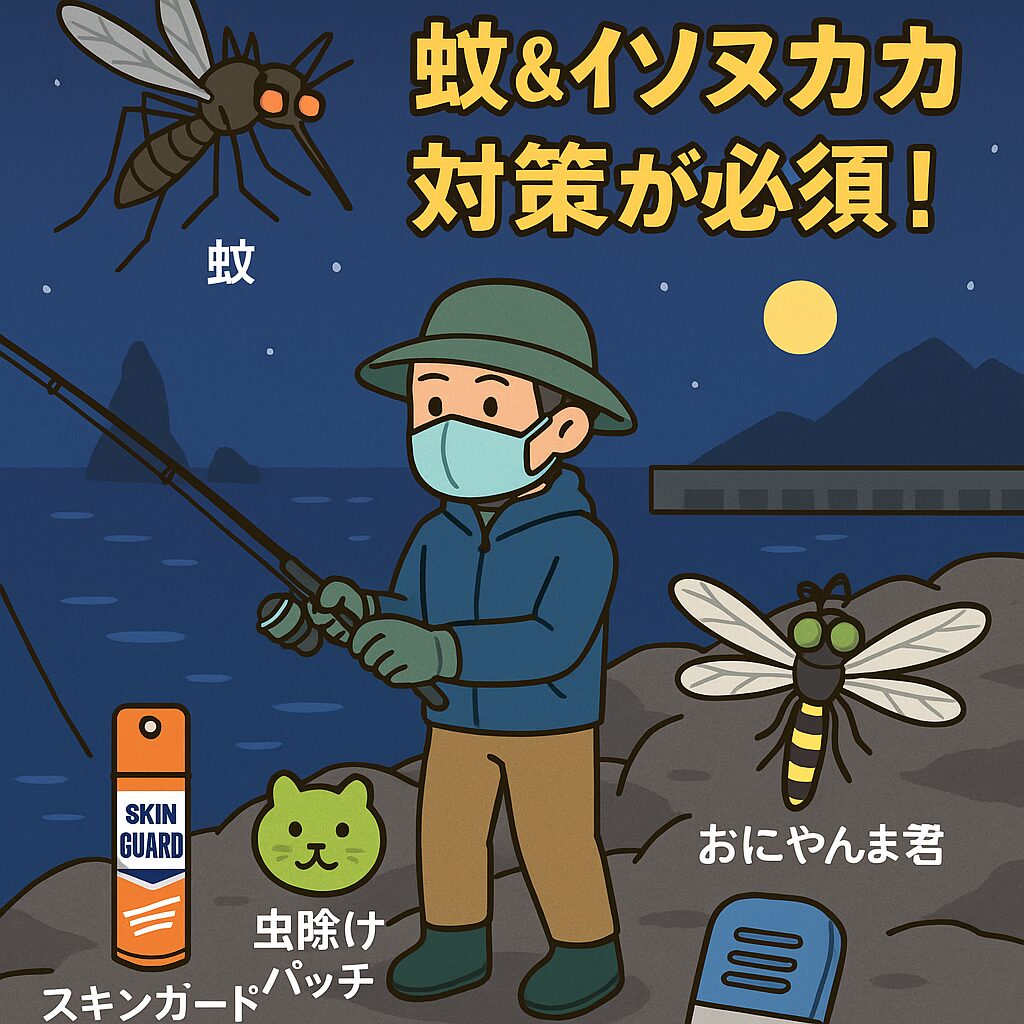 南紀の夏の夜釣りは「蚊＆イソヌカカ対策」が必須！快適な釣行のために。釣太郎