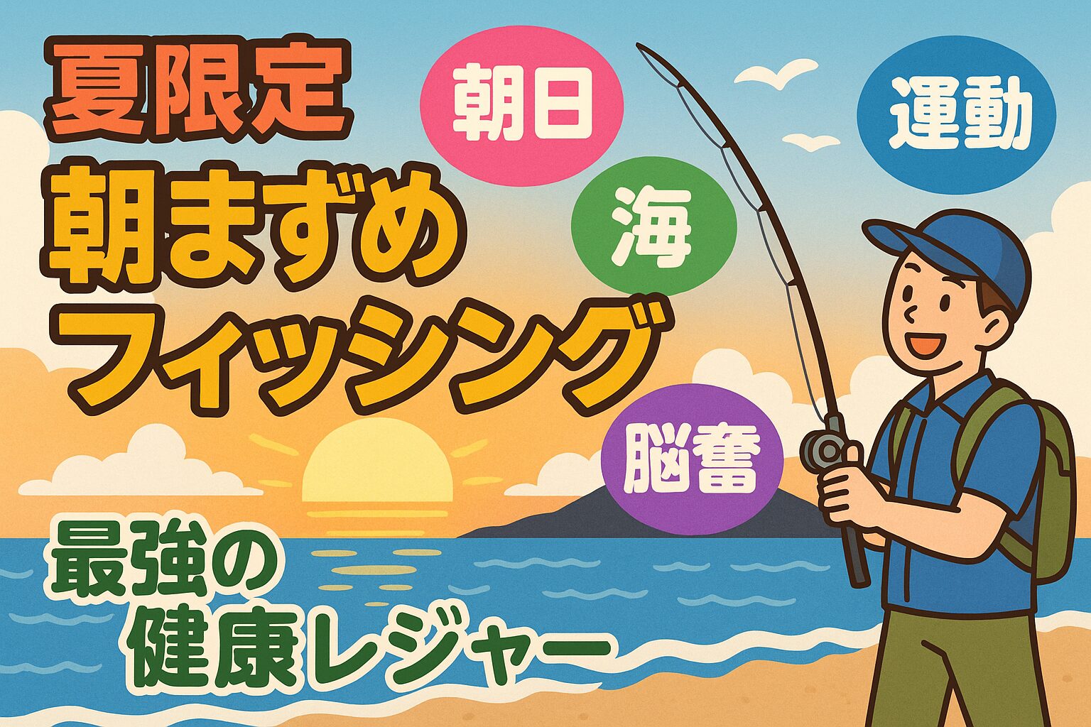 朝まずめ釣りは、夏の“健康・快適・興奮”を全部味わえる最強レジャー!
・朝日を浴びて健康に。
・海で癒されてリラックス。
・体も頭も使って全身トレーニング。
・そして魚が釣れる興奮と達成感。
夏だからこそ楽しめる、贅沢な朝の時間。
それが「朝まずめフィッシング」です。釣太郎