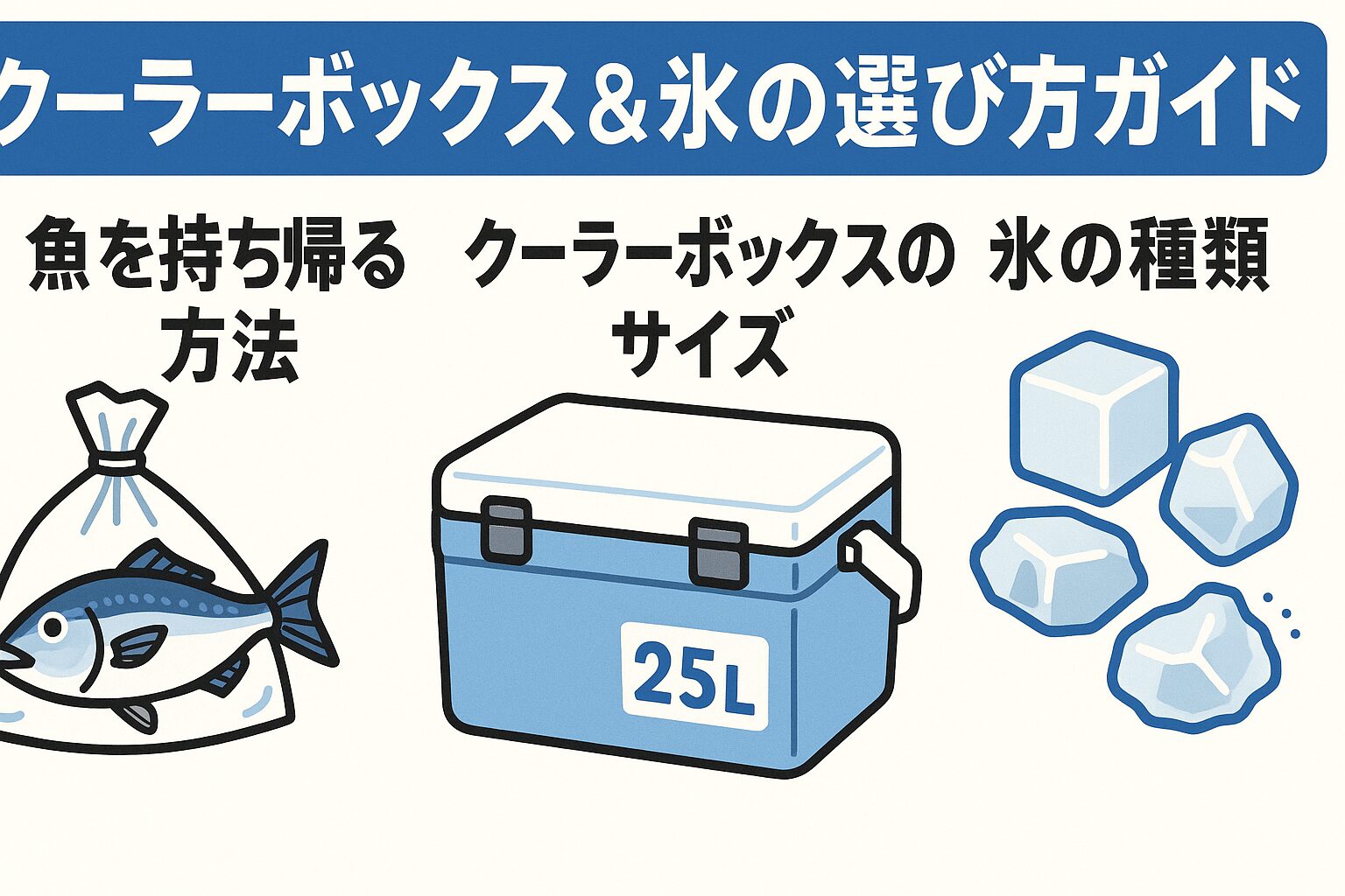 せっかく釣った魚も、冷却が不十分では美味しく食べられません。 クーラーボックスの保冷力と、氷の種類・使い方の工夫が、そのまま「味」に直結します。釣太郎