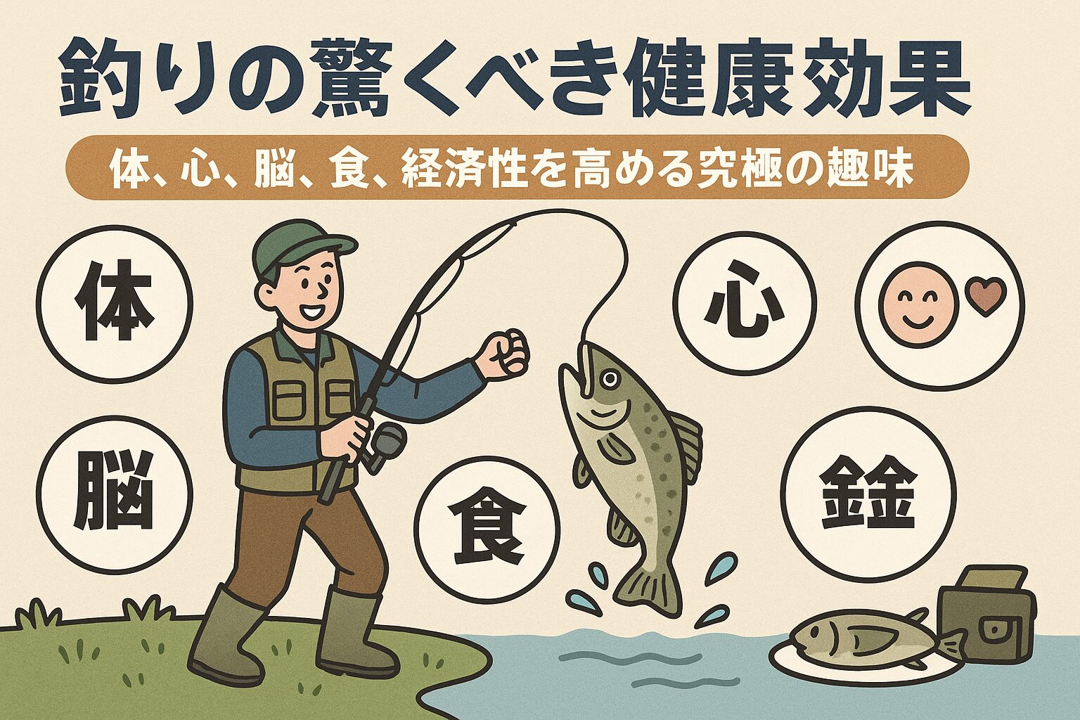 釣りの驚くべき健康効果：体、心、脳、食、経済性を高める究極の趣味。釣太郎