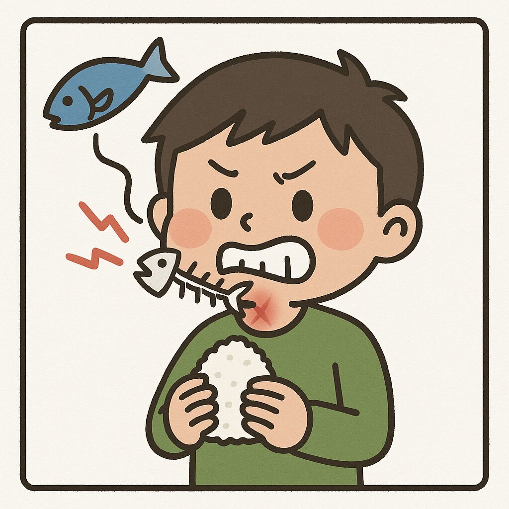 魚の骨が刺さったとき、「ご飯を丸飲み」は昔からの知恵。しかし、現代医学では「悪化の恐れあり」として非推奨。釣太郎