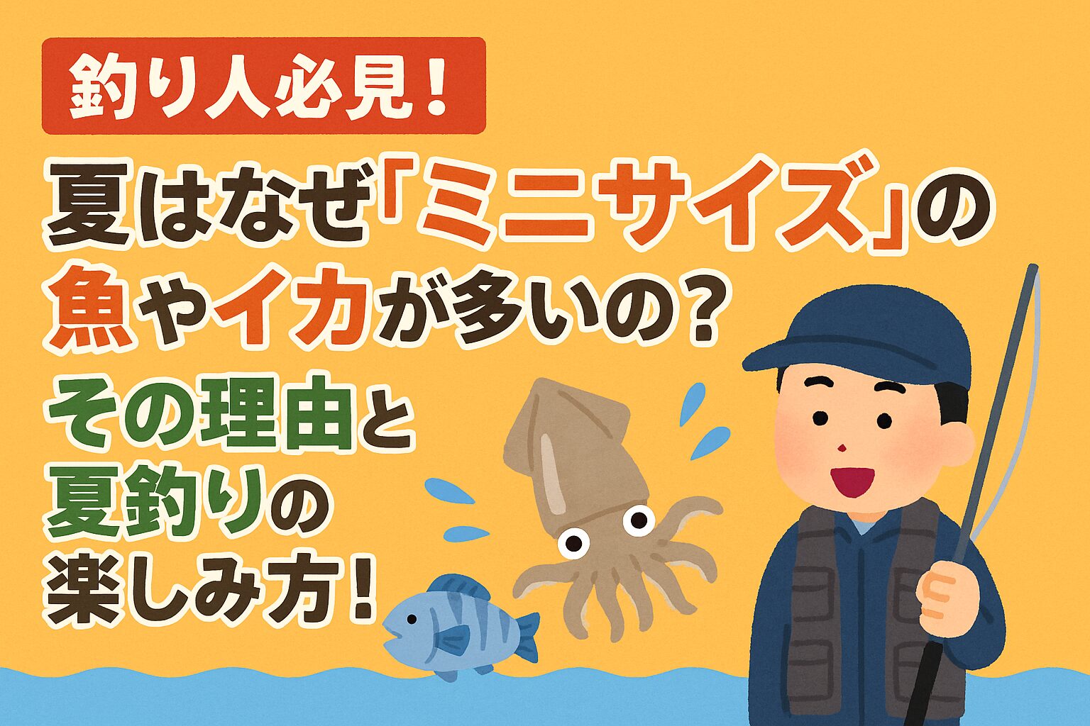 【釣り人必見！】夏はなぜ「ミニサイズ」の魚やイカが多い。釣太郎