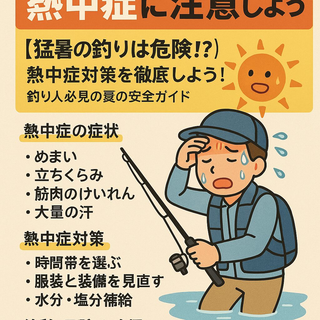 【猛暑の釣りは危険!?】熱中症対策を徹底しよう!釣り人必見の夏の安全ガイド。釣太郎