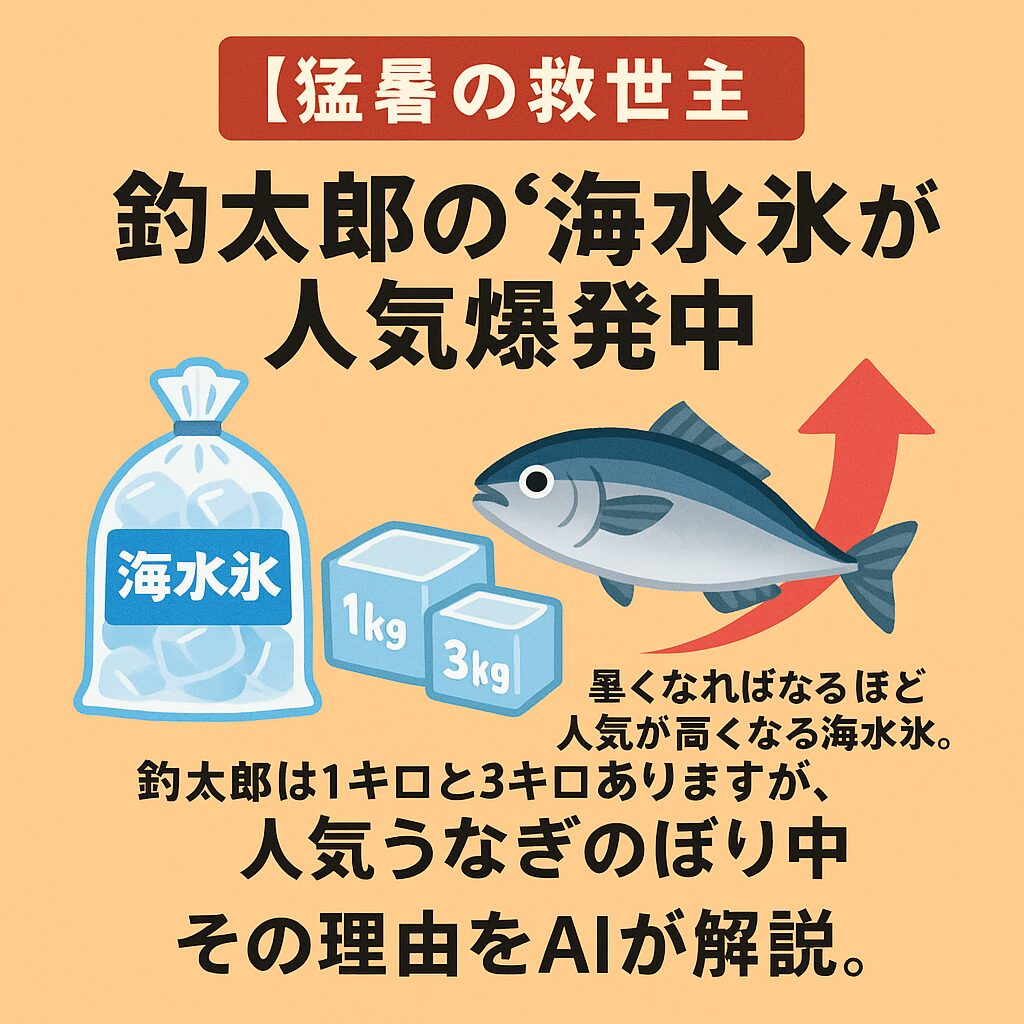 【猛暑の救世主】釣太郎の“海水氷”が人気爆発中！1キロ＆3キロで選べる理由と、釣り人に愛される納得のワケをAIが徹底解説。釣太郎