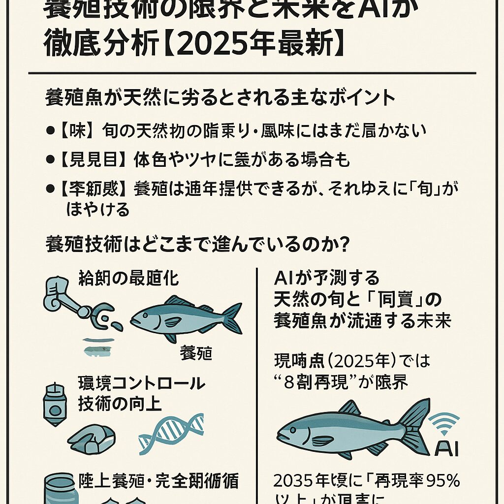 天然の旬を超えられるか？ 養殖技術の限界と未来をAIが徹底分析【2025年最新】釣太郎