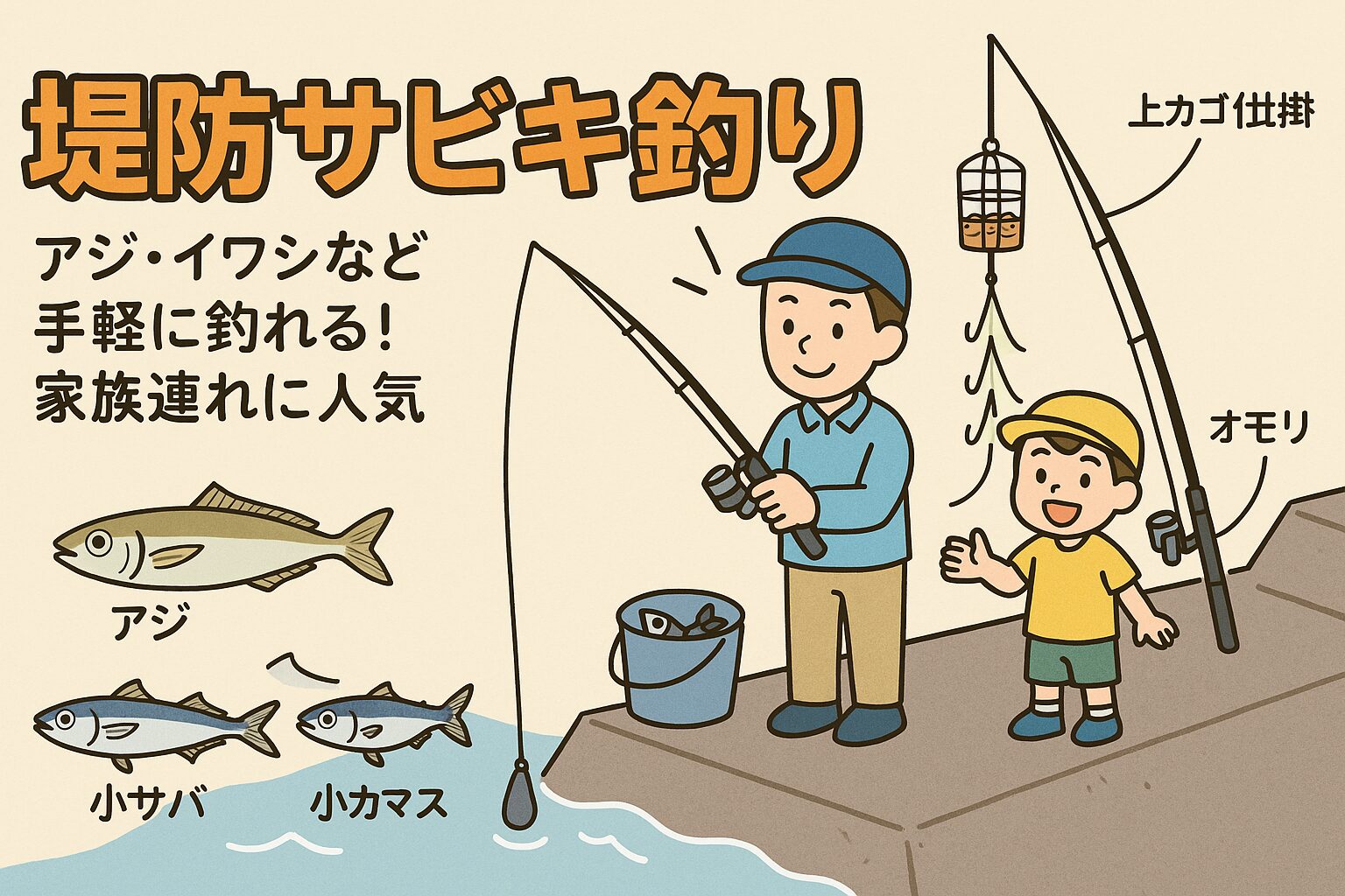 堤防サビキ釣りは“初めての釣り”にベスト！釣太郎