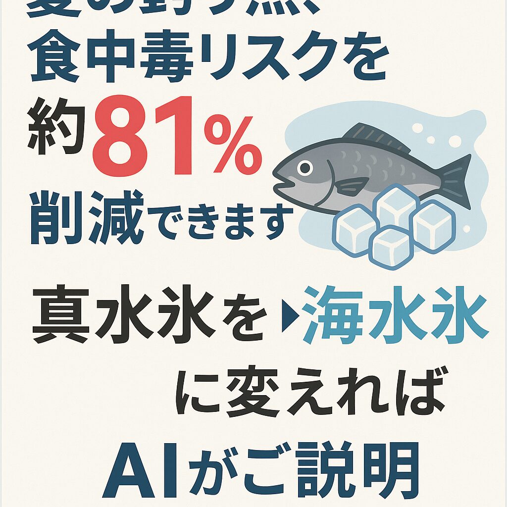【夏の釣り魚】真水氷→海水氷に変えるだけで“食中毒リスク81%減”.釣太郎