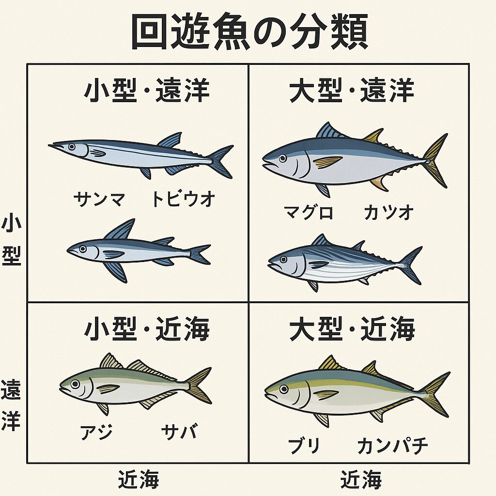 【釣り人必見】回遊魚をグループ別に解説！大型・小型、遠洋・近海で分類して徹底整理！釣太郎