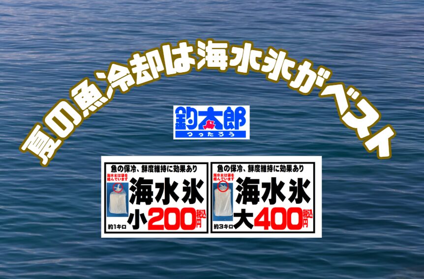 夏の釣りは“氷の選択”が明暗を分ける!
✔ 魚をより長く新鮮に保つなら、真水氷では不十分!
✔ 海水氷は、鮮度保持・色つや・味のすべてにおいて最適。釣太郎