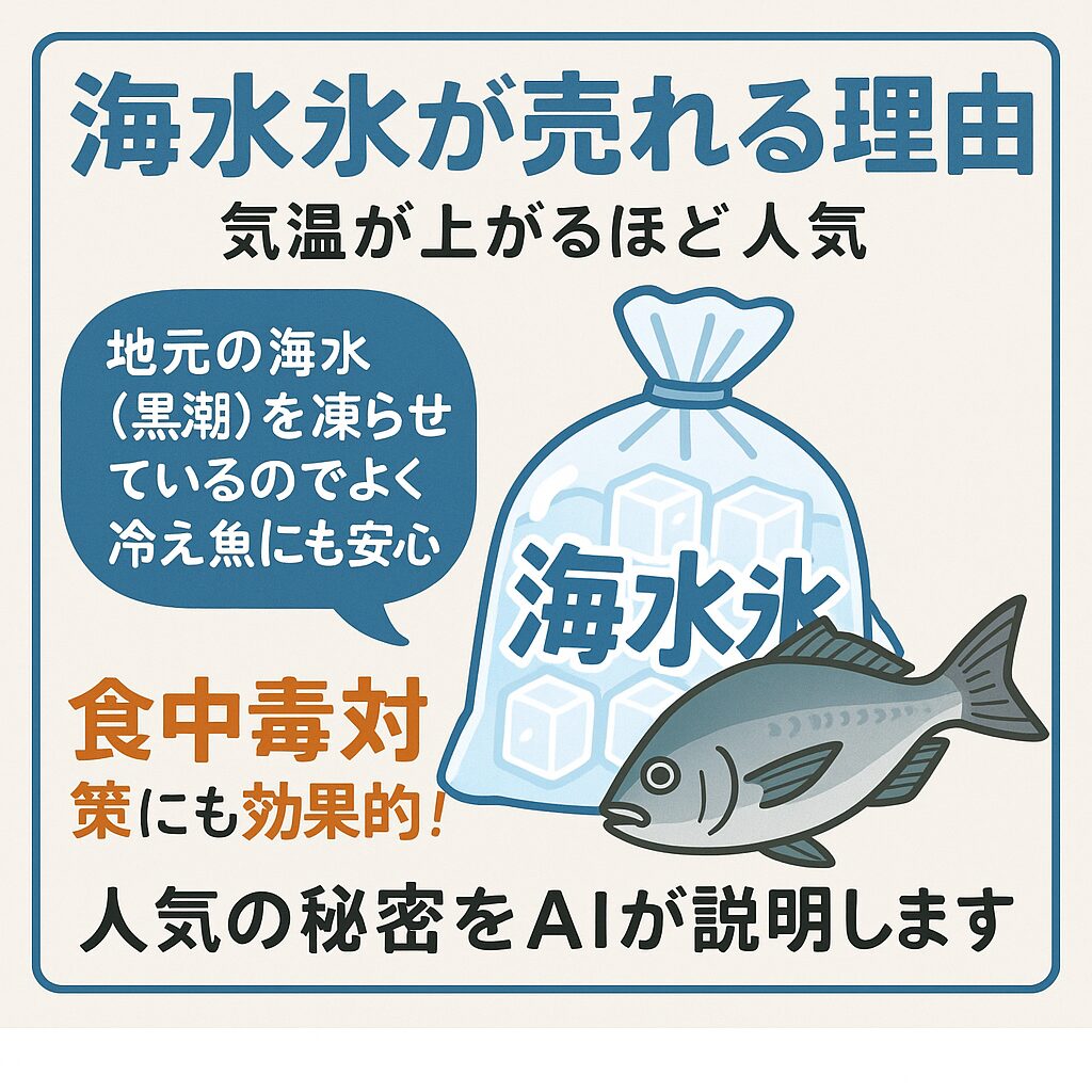 【猛暑対策に最適】海水氷が売れまくる理由とは？黒潮の海水を凍らせた“地元産冷却材”が大人気！釣太郎