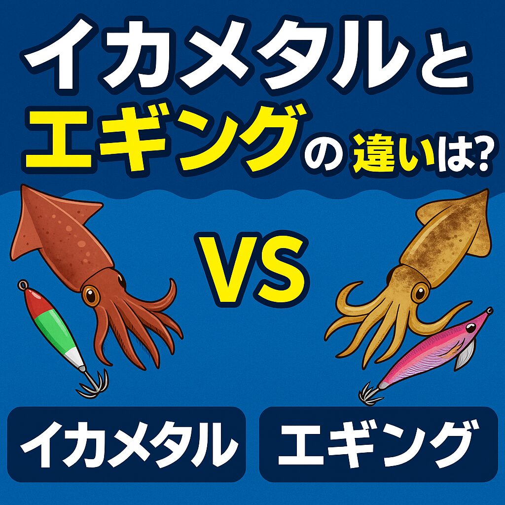 初心者必見】イカメタルとエギングの違いとは？目的・タックル・釣れる