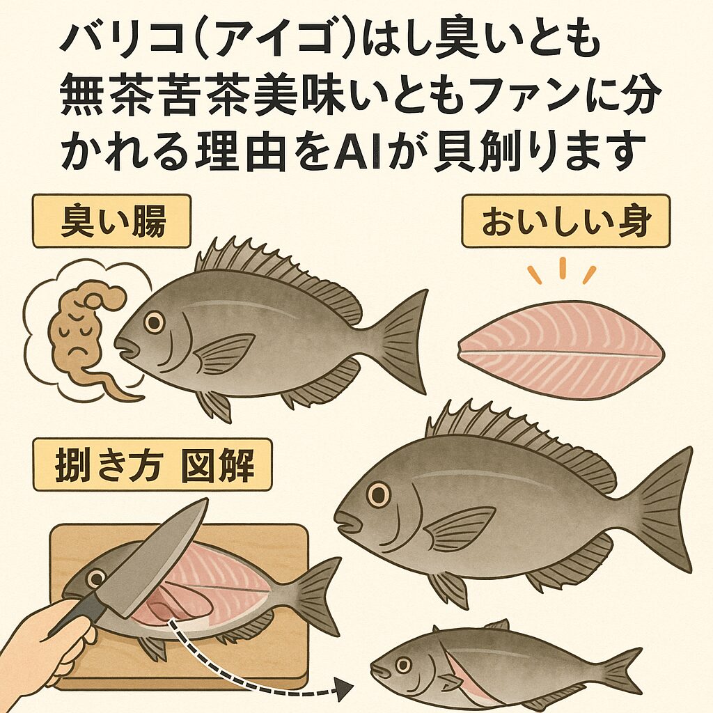 バリコ（アイゴ）が「臭い」と言われるのは、処理を怠った結果にすぎません。釣太郎