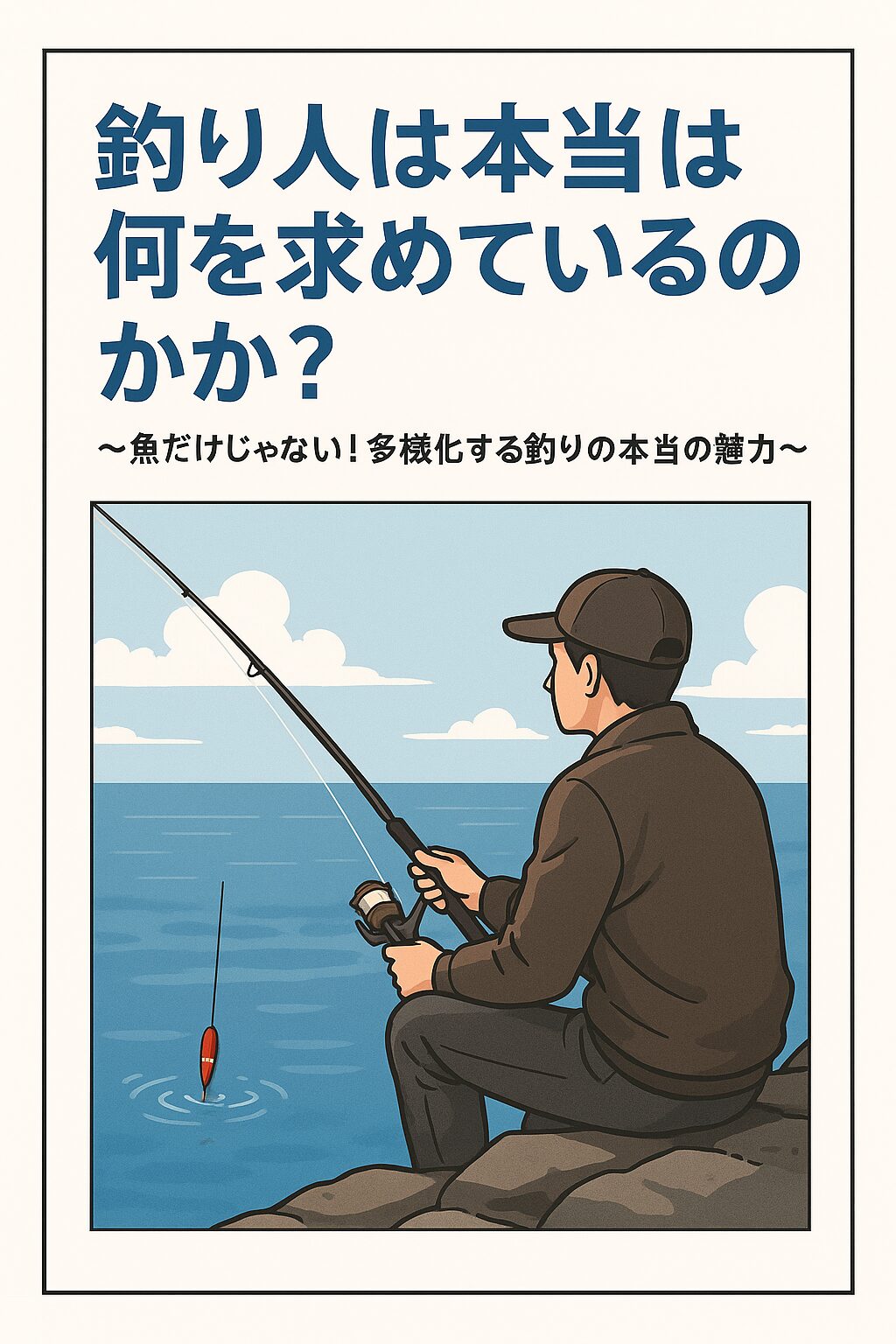 釣り人はそれぞれに異なる目的を持っています。魚を釣る快感を追い求める人もいれば、静寂を味わいたい人もいる。ウキが沈む一瞬を待つ人、家族とのふれあいを楽しむ人、自分と向き合う時間が欲しい人。釣りは、ただの「レジャー」ではなく、自分の心と対話する“人生の一部”にもなり得る行為なのです。釣太郎