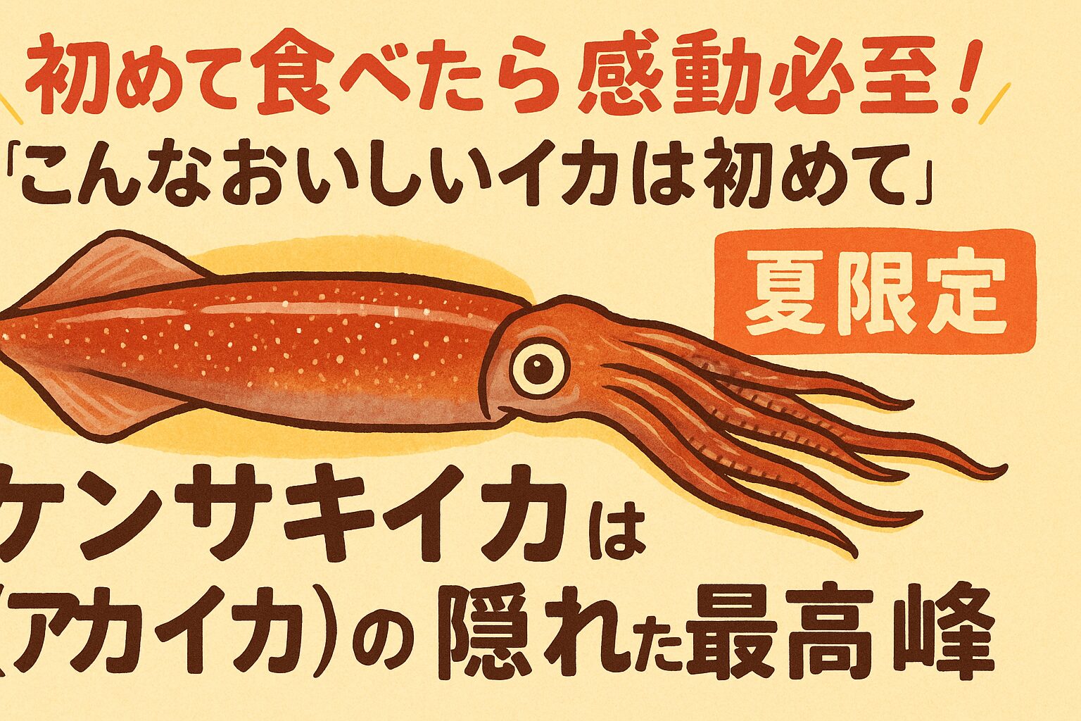 ケンサキイカ（アカイカ）は、知名度こそ高くないものの“旨さはイカ界トップ”。釣太郎